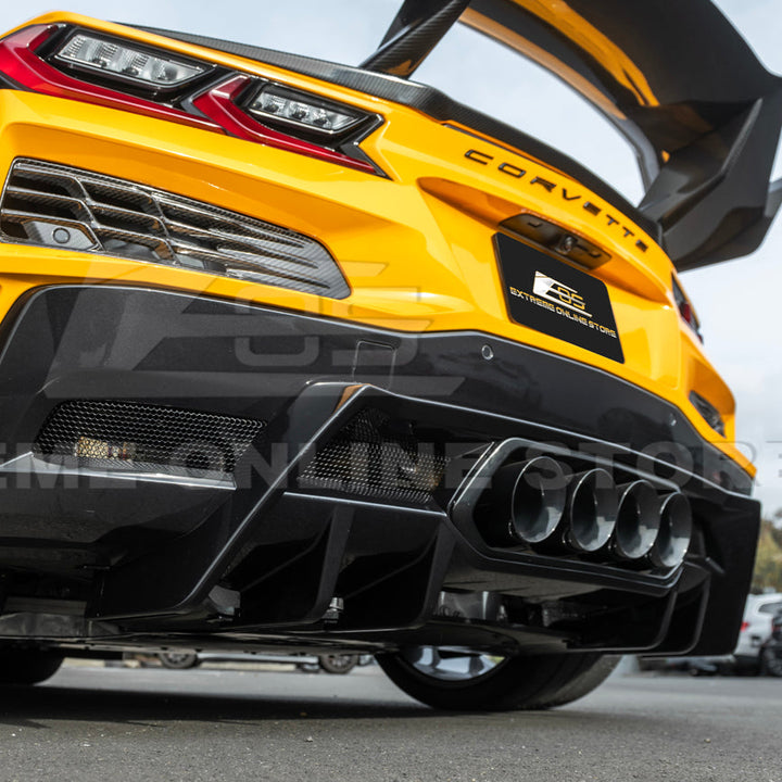 2023-Up Corvette C8 Z06 Rear Bumper Finned Diffuser