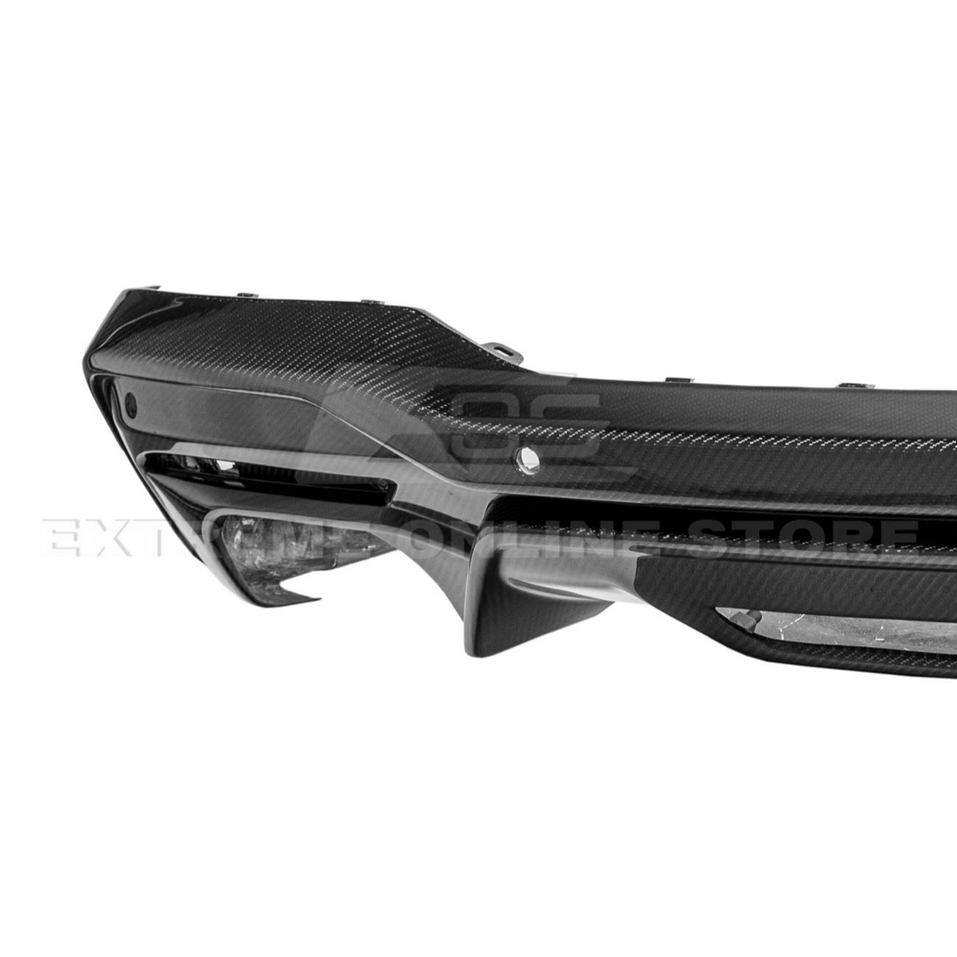 2024+ Ford Mustang GT Style Dry Carbon Fiber Rear Bumper Diffuser