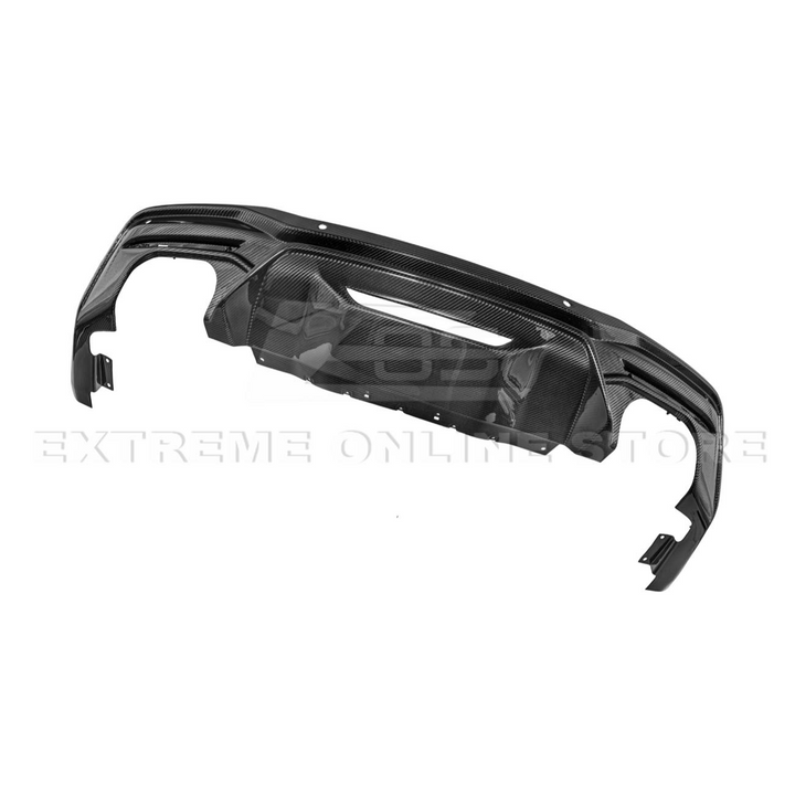 2024+ Ford Mustang GT Style Dry Carbon Fiber Rear Bumper Diffuser