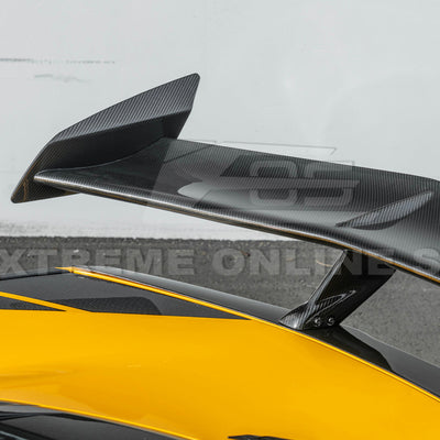 Corvette C8 ZR1 Style CARBON FIBER Rear High Wing Spoiler Bracket