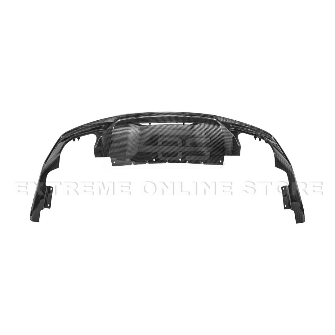 2024+ Ford Mustang GT Style Dry Carbon Fiber Rear Bumper Diffuser