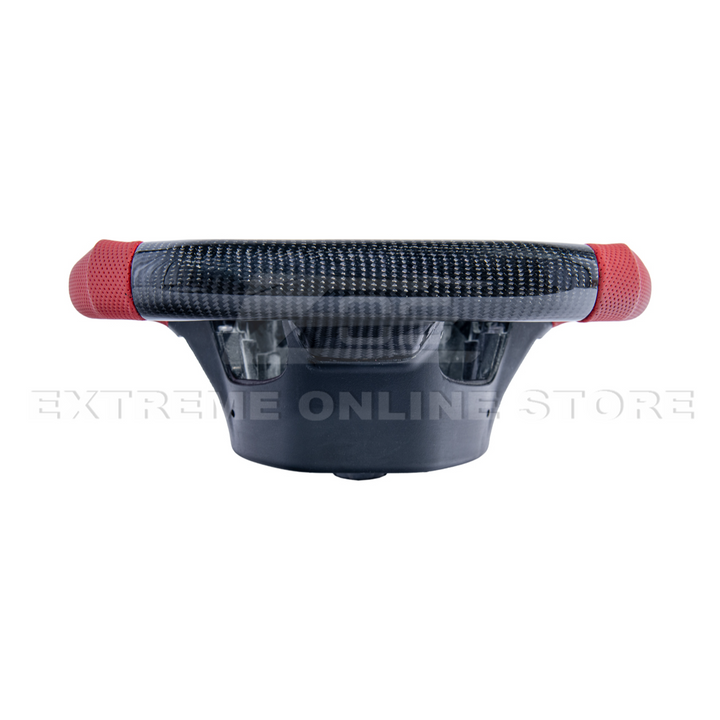 Chevrolet Corvette C7 Red Leather Red Stitching Carbon Fiber Steering Wheel