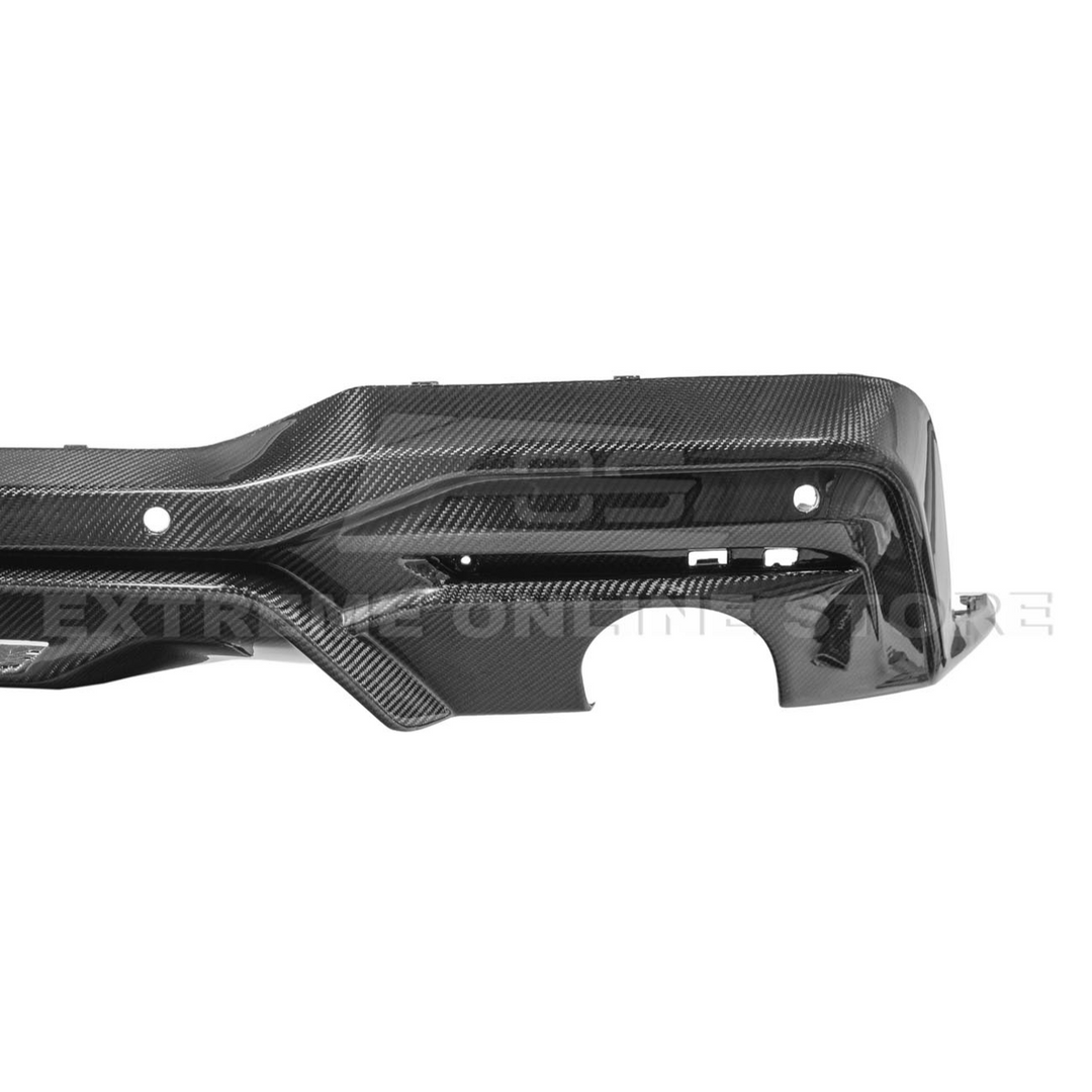 2024+ Ford Mustang GT Style Dry Carbon Fiber Rear Bumper Diffuser