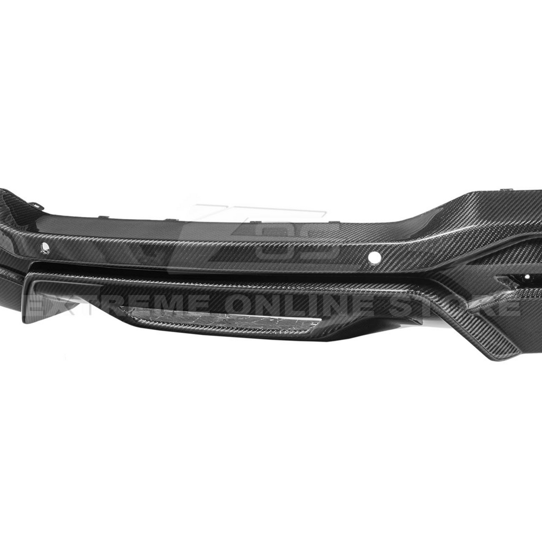 2024+ Ford Mustang GT Style Dry Carbon Fiber Rear Bumper Diffuser