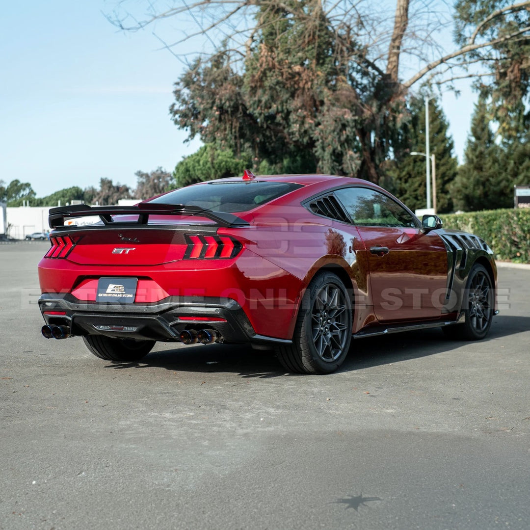 2024-Up Ford Mustang Dark Horse Rear Trunk Wing Gurney Flap Spoiler