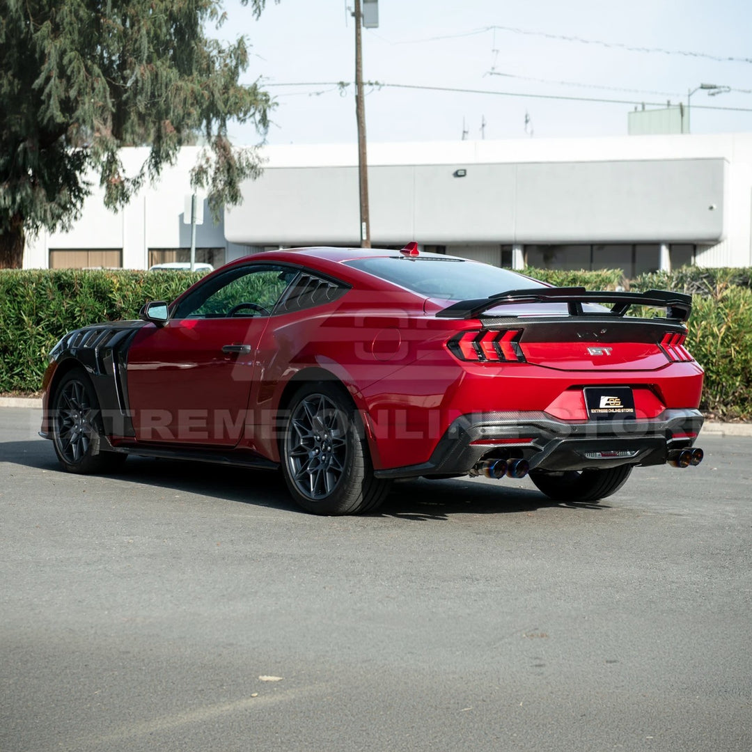 2024-Up Ford Mustang Dark Horse Rear Trunk Wing Gurney Flap Spoiler