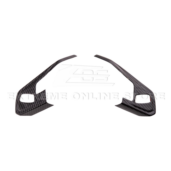 Corvette C8 DRY CARBON FIBER Steering Wheel Trim Cover