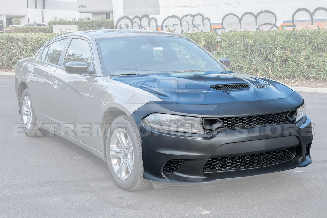 2015-Up Dodge Charger SRT Hellcat Conversion Bumper Kit &amp; Hood Cover