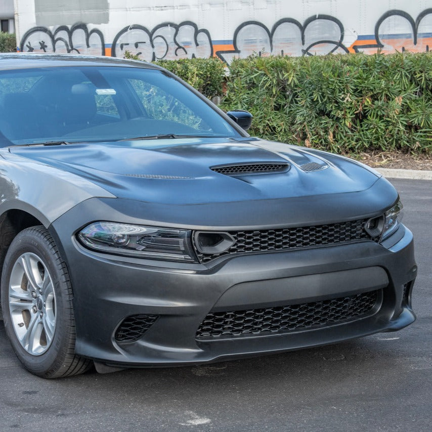 2015-Up Dodge Charger SRT Hellcat Conversion Bumper Kit &amp; Hood Cover