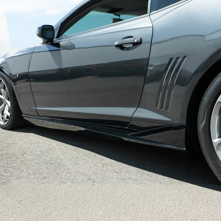2010-2015 Camaro LT LS SS Performance Track GLOSSY BLACK Side Skirts Rocker Panel