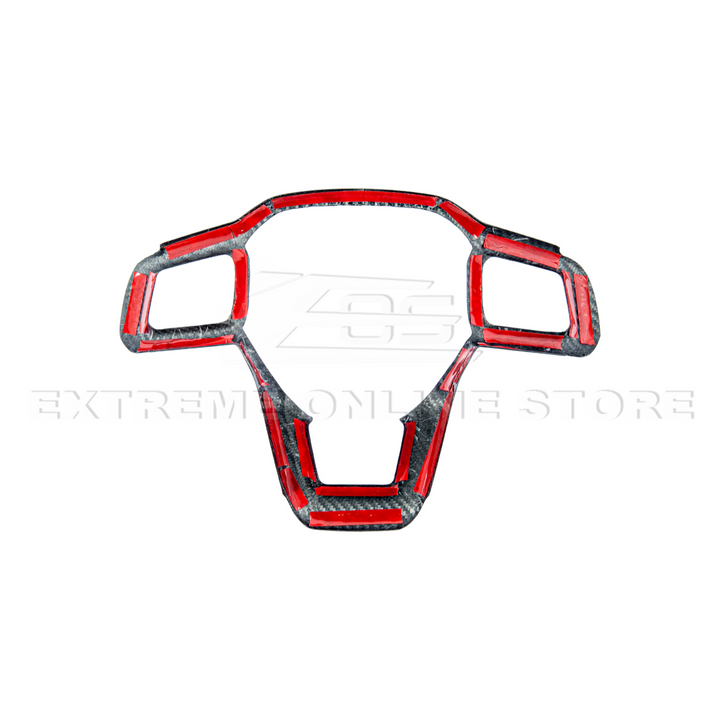 2024-Up Ford Mustang | CARBON FIBER Tape On Steering Wheel Trim Full Cover