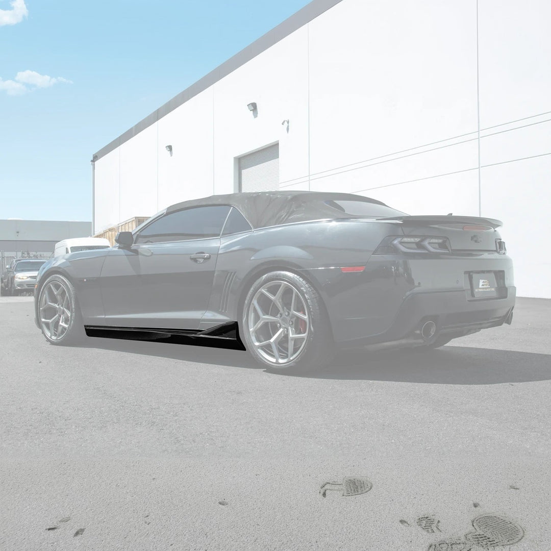 2010-2015 Camaro LT LS SS Performance Track GLOSSY BLACK Side Skirts Rocker Panel