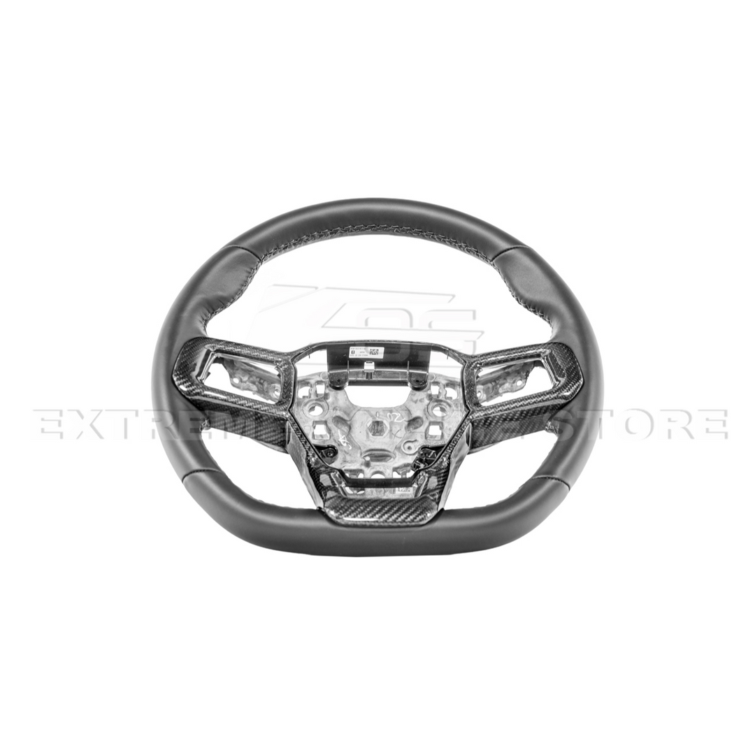 2024-Up Ford Mustang | CARBON FIBER Tape On Steering Wheel Trim Full Cover