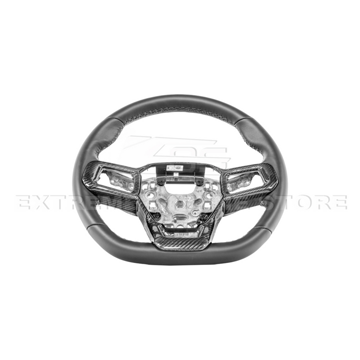 2024-Up Ford Mustang | CARBON FIBER Tape On Steering Wheel Trim Full Cover
