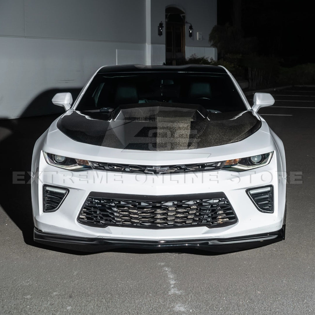 2016-Up Camaro SS | T6 Style Front Lip Splitter w/ Side End Cap