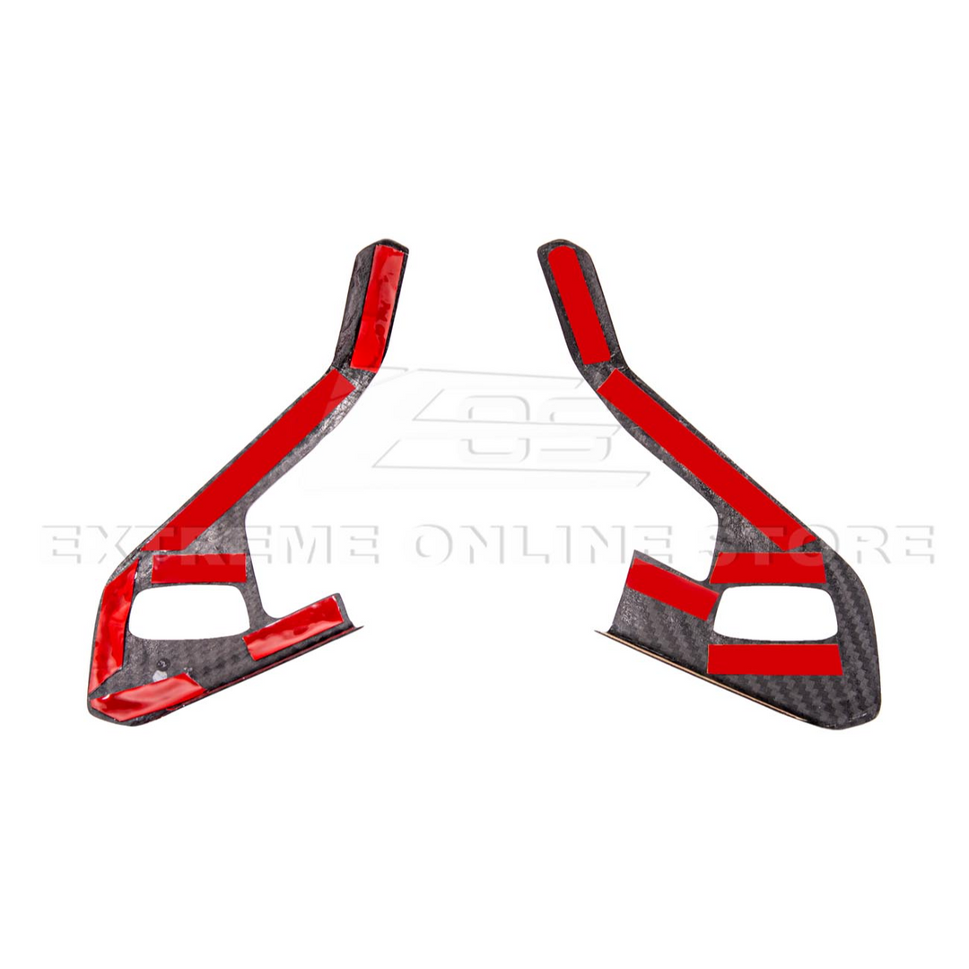 Corvette C8 DRY CARBON FIBER Steering Wheel Trim Cover