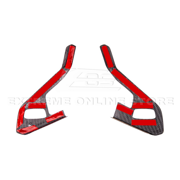 Corvette C8 DRY CARBON FIBER Steering Wheel Trim Cover