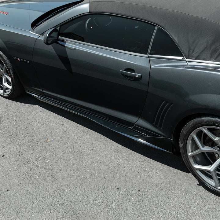2010-2015 Camaro LT LS SS Performance Track GLOSSY BLACK Side Skirts Rocker Panel