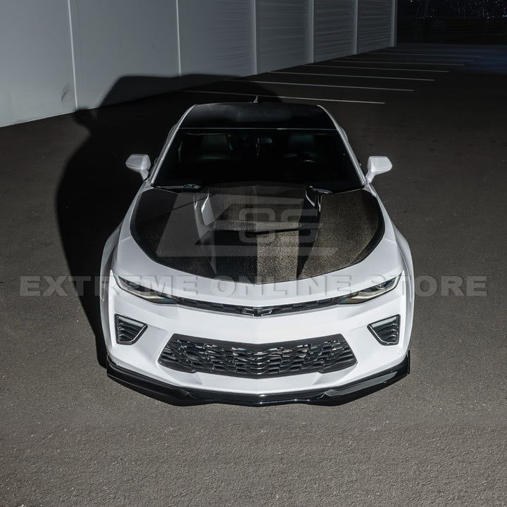 2016-Up Camaro SS | T6 Style Front Lip Splitter w/ Side End Cap