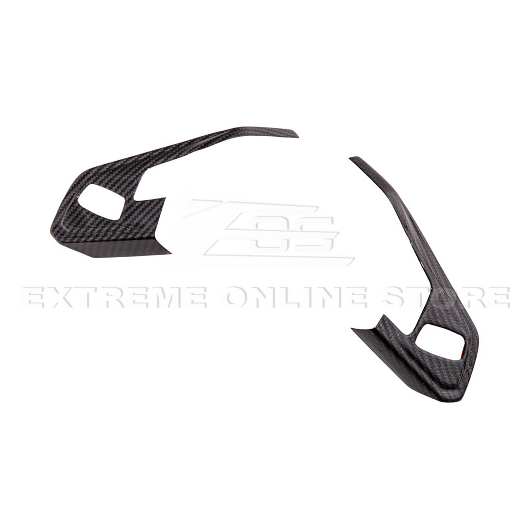 Corvette C8 DRY CARBON FIBER Steering Wheel Trim Cover