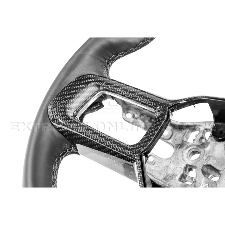 2024-Up Ford Mustang | CARBON FIBER Tape On Steering Wheel Trim Full Cover