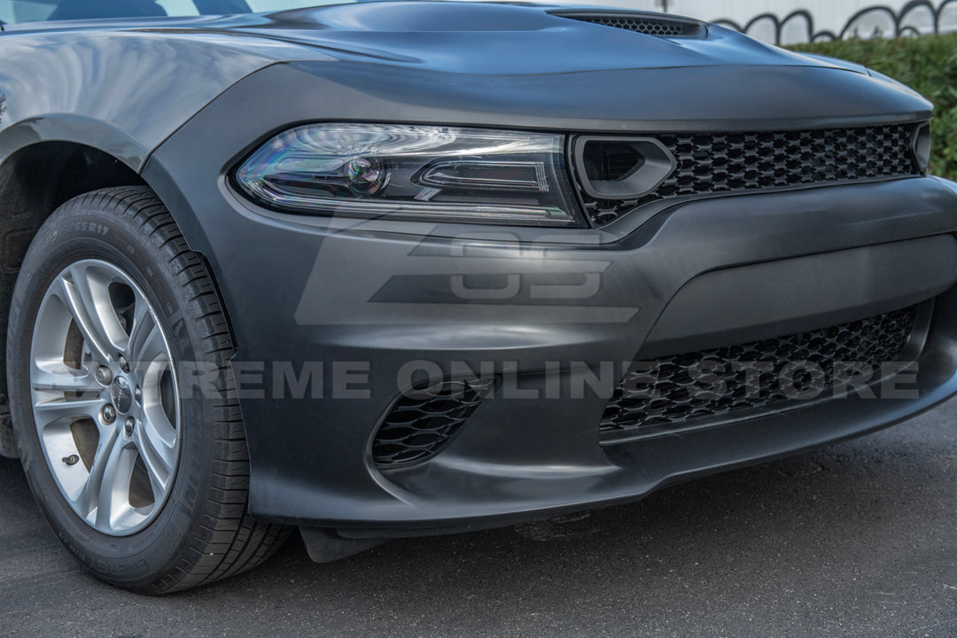 2015-Up Dodge Charger SRT Hellcat Conversion Bumper Kit &amp; Hood Cover