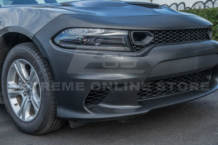 2015-Up Dodge Charger SRT Hellcat Conversion Bumper Kit &amp; Hood Cover