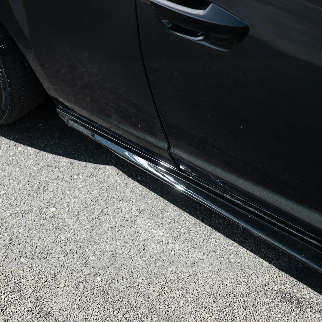 2010-2015 Camaro LT LS SS Performance Track GLOSSY BLACK Side Skirts Rocker Panel
