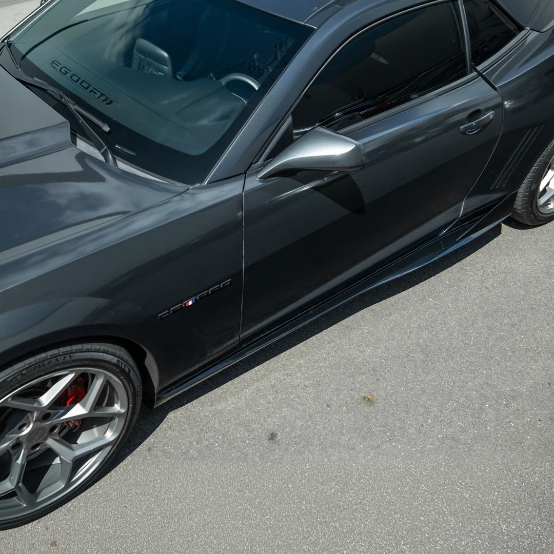 2010-2015 Camaro LT LS SS Performance Track GLOSSY BLACK Side Skirts Rocker Panel