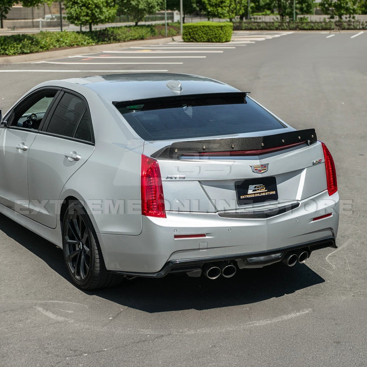 2013-18 Cadillac ATS ATS-V Sedan DRY CARBON FIBER Rear Trunk Applique Insert Trim