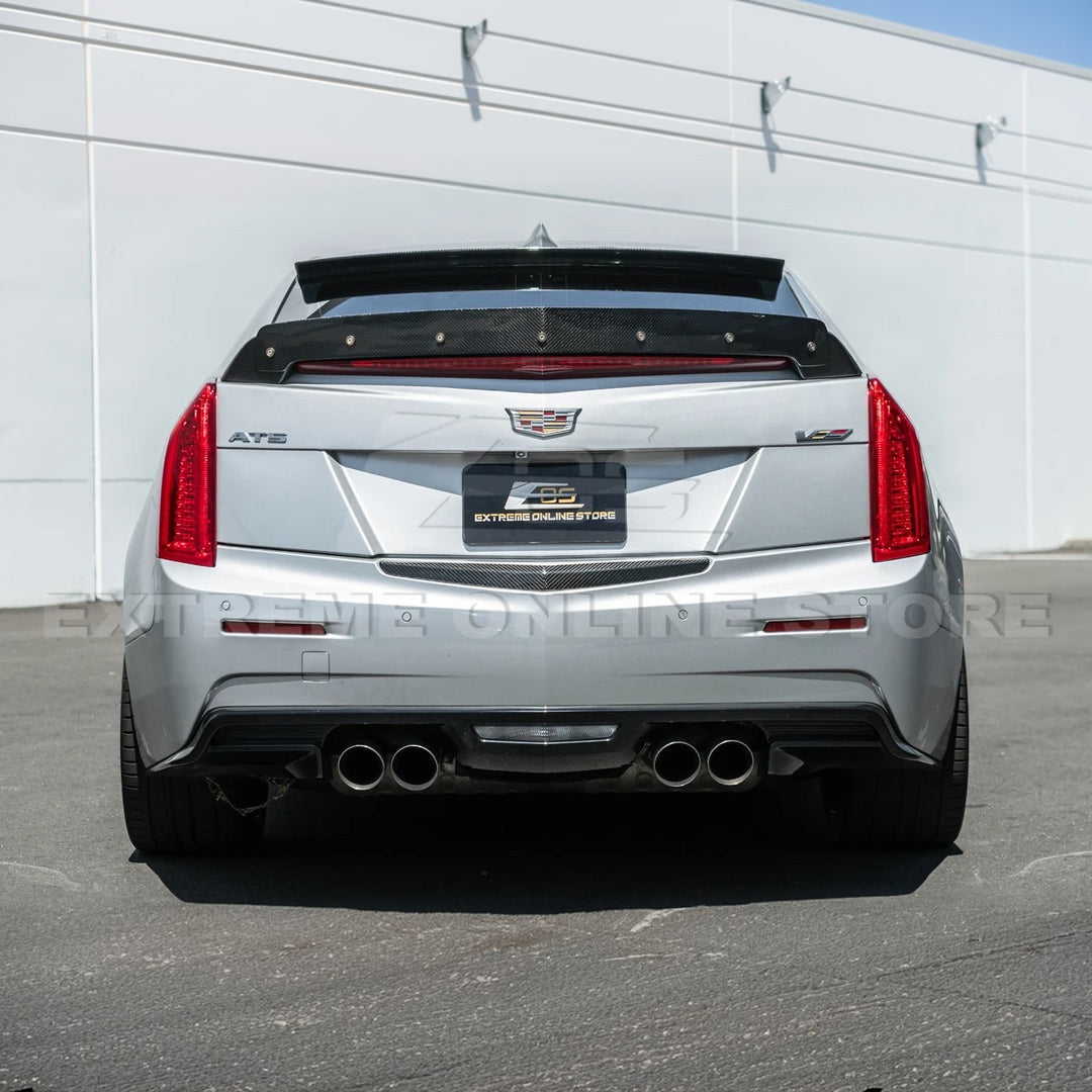 2013-18 Cadillac ATS ATS-V Sedan DRY CARBON FIBER Rear Trunk Applique Insert Trim