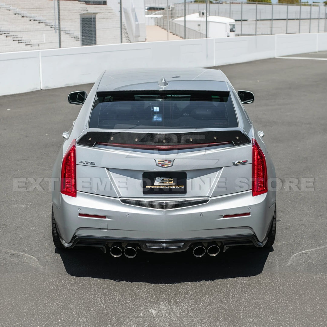 2013-18 Cadillac ATS ATS-V Sedan DRY CARBON FIBER Rear Trunk Applique Insert Trim