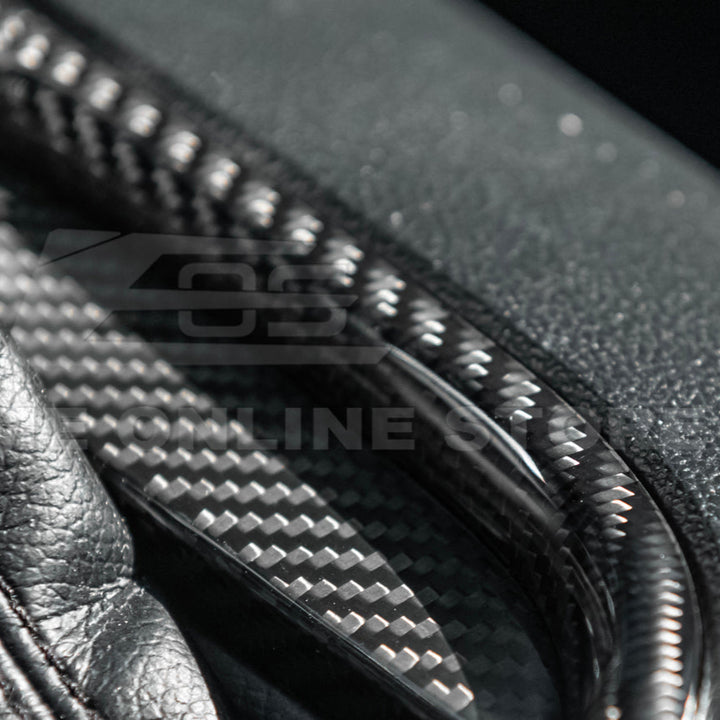 2015-23 Ford Mustang DRY CARBON FIBER Center Gear Shift Panel Trim Cover
