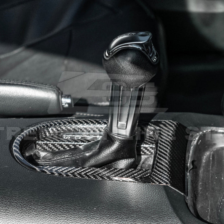 2015-23 Ford Mustang DRY CARBON FIBER Center Gear Shift Panel Trim Cover