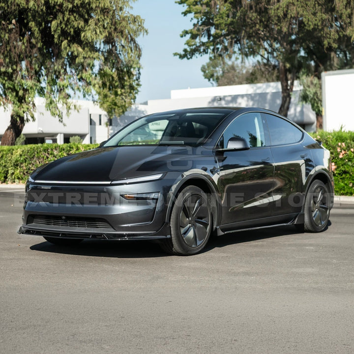 2025-Up Tesla Model Y Track Style Front Lip Side Skirts Kit