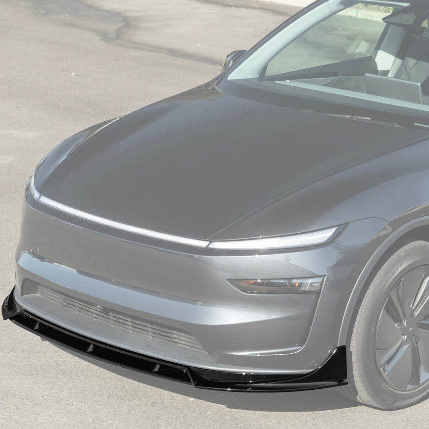 2025-Up Tesla Model Y Track Style 4 Pcs Front Bumper Lip Splitter