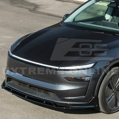 2025-Up Tesla Model Y Track Style 4 Pcs Front Bumper Lip Splitter