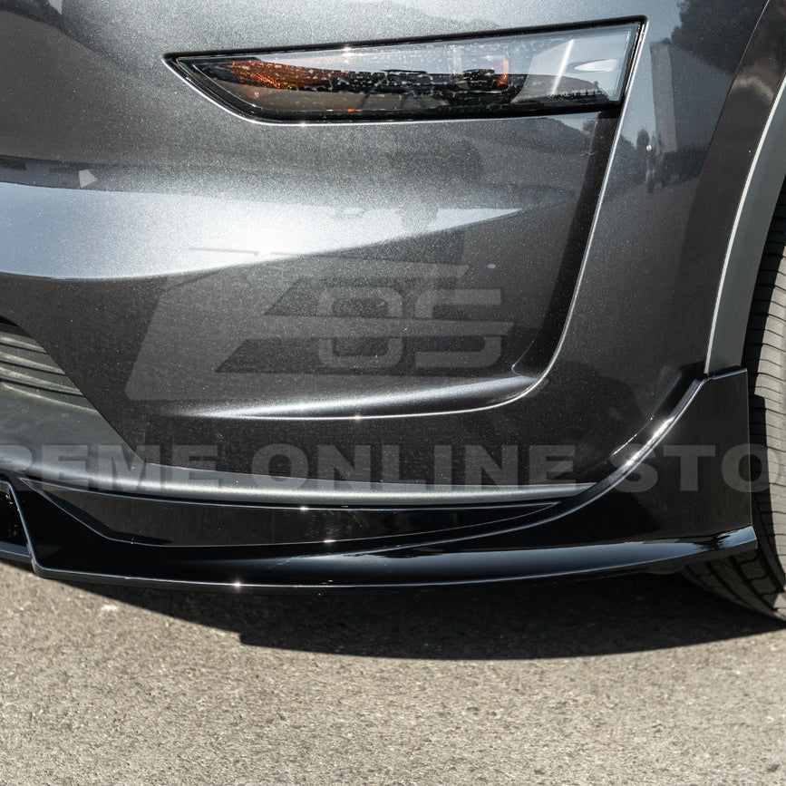 2025-Up Tesla Model Y Track Style 4 Pcs Front Bumper Lip Splitter