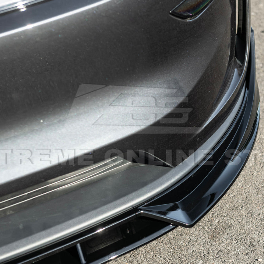 2025-Up Tesla Model Y Track Style 4 Pcs Front Bumper Lip Splitter