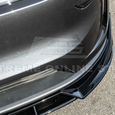 2025-Up Tesla Model Y Track Style 4 Pcs Front Bumper Lip Splitter