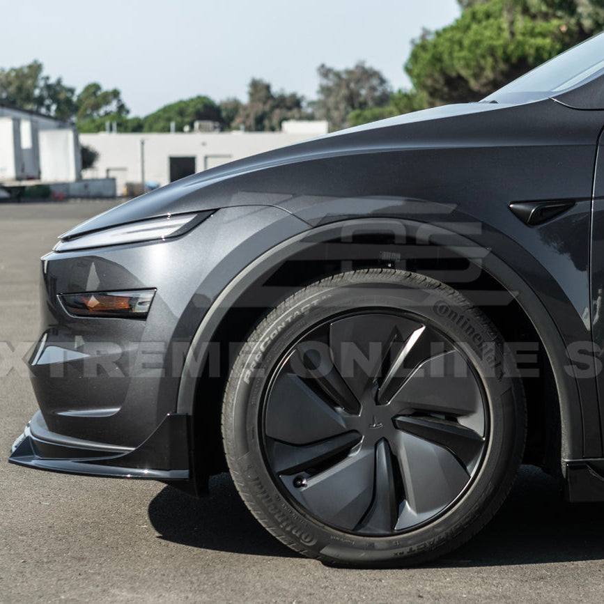2025-Up Tesla Model Y Track Style 4 Pcs Front Bumper Lip Splitter