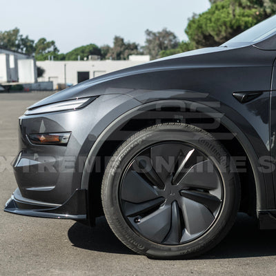 2025-Up Tesla Model Y Track Style 4 Pcs Front Bumper Lip Splitter