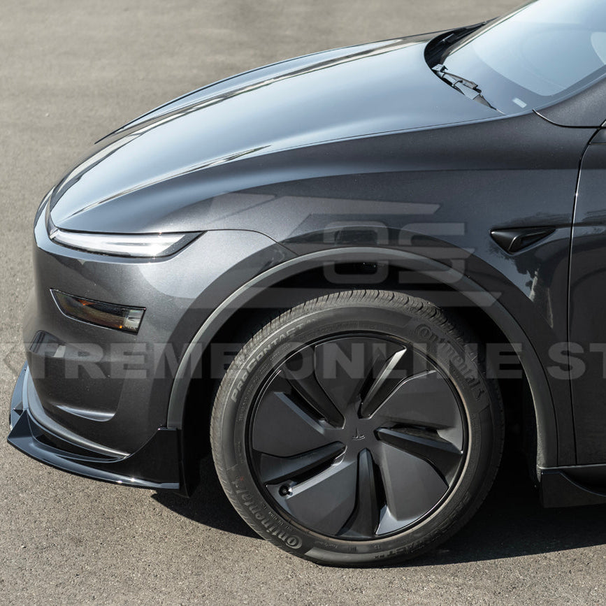 2025-Up Tesla Model Y Track Style 4 Pcs Front Bumper Lip Splitter