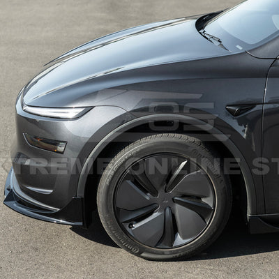 2025-Up Tesla Model Y Track Style 4 Pcs Front Bumper Lip Splitter