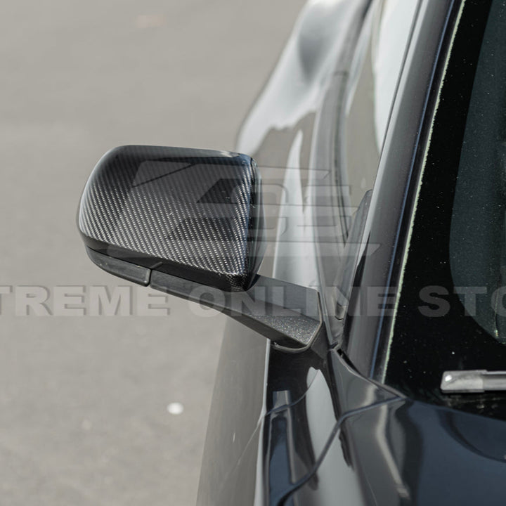 2015-23 Ford Mustang DRY CARBON FIBER Overlay Mirror Cap Cover Pair