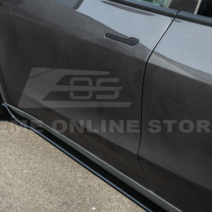 2025-Up Tesla Model Y Track Style Front Lip Side Skirts Kit
