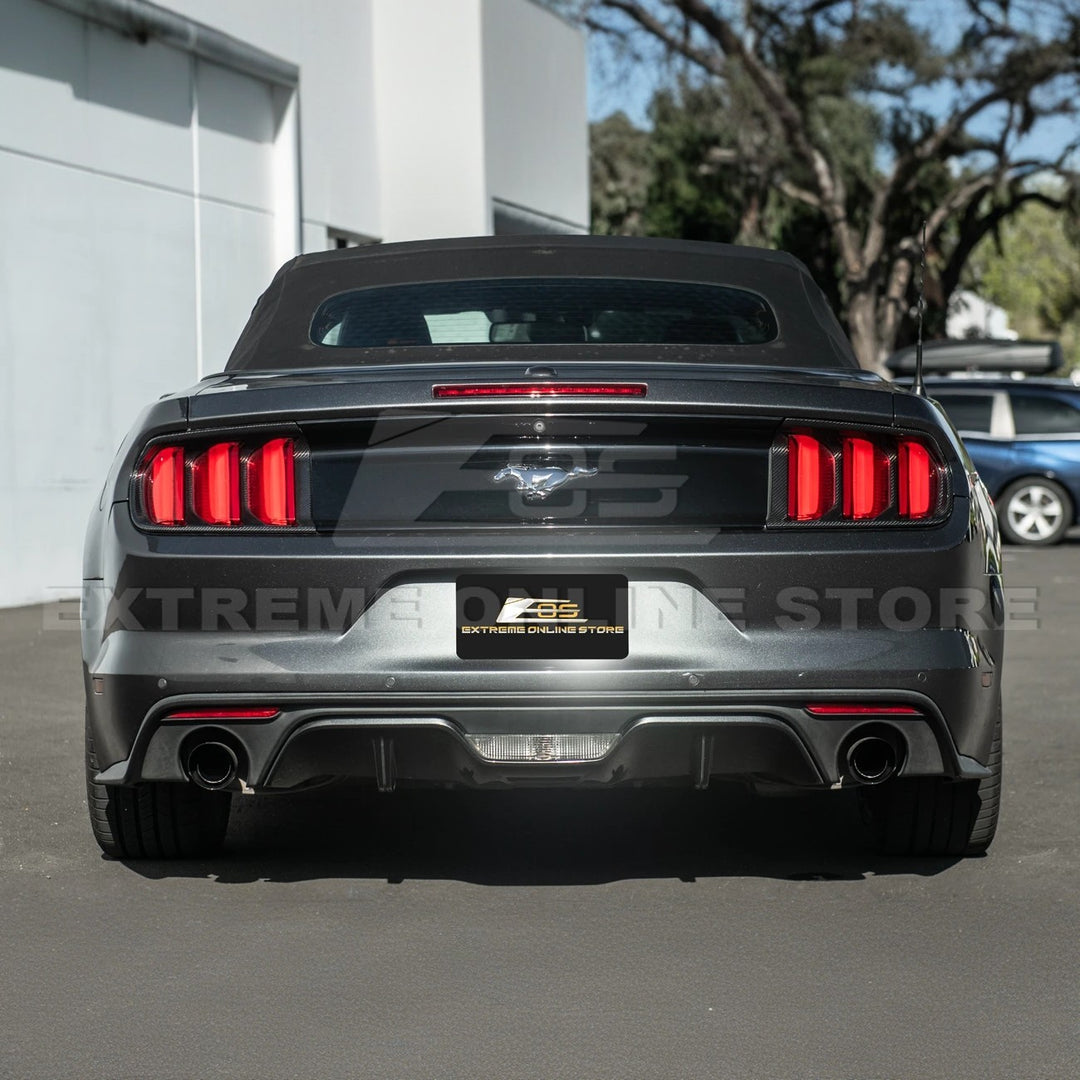 2015-17 Ford Mustang DRY CARBON FIBER Rear Tail Light Trim Bezel Cover Pair