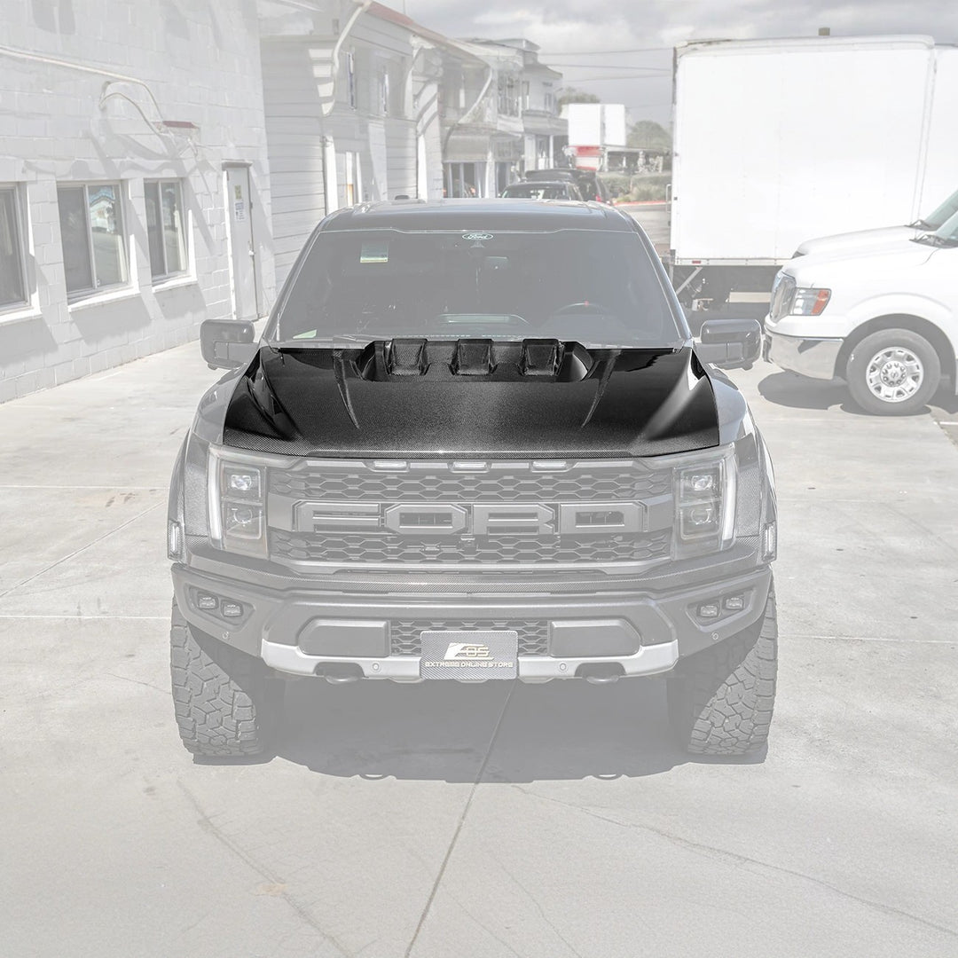 2021-Up F-150 Raptor Carbon Fiber Hood Cover