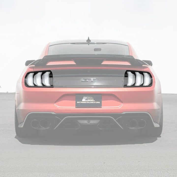 2018-23 Ford Mustang DRY CARBON FIBER Rear Tail Light Trim Bezel Cover Pair