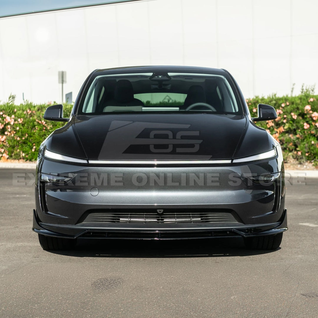 2025-Up Tesla Model Y Track Style 4 Pcs Front Bumper Lip Splitter